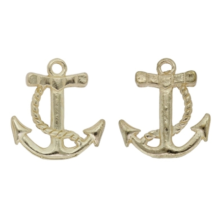 METAL BEADS - PENDANT - ANCHOR 07 - 20x22x2.2mm GOLD - SECOND-RATE - PACKAGE 50pcs. Hole-2.0mm