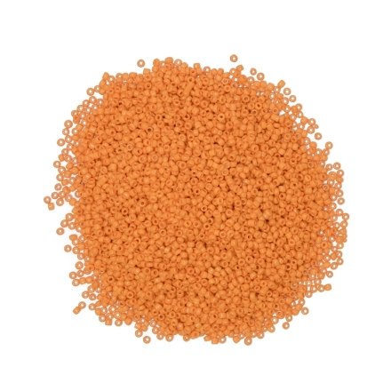 GLASS SEED BEADS - BALL 2mm - OPAQUE - ORANGE 50 - PACKAGE 450g Hole-0.8mm