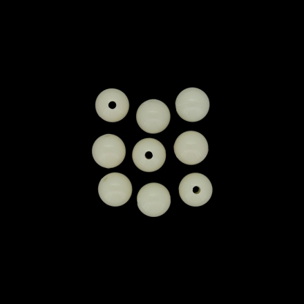 OPAQUE PLASTIC BEADS - BALL - 10mm IVORY 041 - 50g Hole-2.0mm (100pcs.)