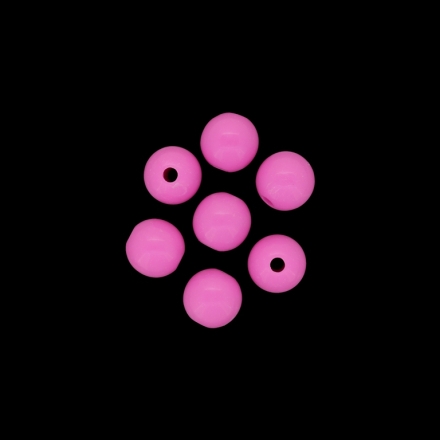 OPAQUE PLASTIC BEADS - BALL - 12mm PINK 032 - 50g Hole-2.8mm (58pcs.)