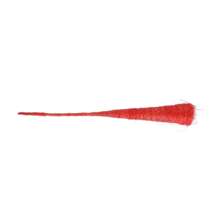 MATERIALS FOR CRAFT AND DECORATION - COCONUT GRASS FIGURES - CONE 01 - 3.5x30cm - RED - 1pc. Hole-3cm