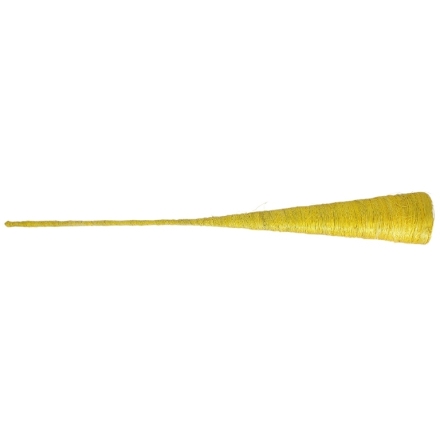 MATERIALS FOR CRAFT AND DECORATION - COCONUT GRASS FIGURES - CONE 01 - 4.5x40cm - YELLOW - 1pc. Hole-4cm
