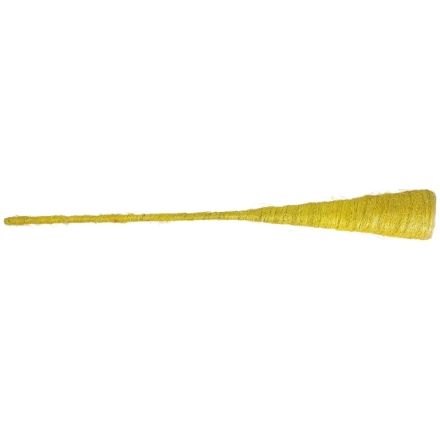 MATERIALS FOR CRAFT AND DECORATION - COCONUT GRASS FIGURES - CONE 01 - 4.5x45cm - YELLOW - 1pc. Hole-4cm