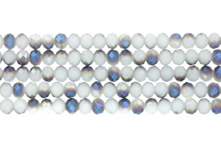 СТЪКЛЕНИ МЪНИСТА - КРИСТАЛИ - 8х6мм - UV - СИВО 083 - НАНИЗ (60 бр.) Отвор-1.5мм