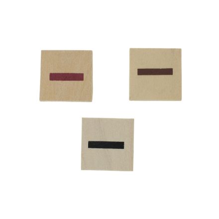 MATERIALS FOR CRAFT AND DECORATION - WOODEN BASES - SQUARE 02 MINUS - 3.5x3.5x0.3cm - NATURAL AND MIX - 4pcs.