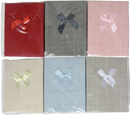 GIFT BOX FOR SET - 12x16x3cm - RIBBON 44 - MIX COLORS - PACKAGE 6pcs.