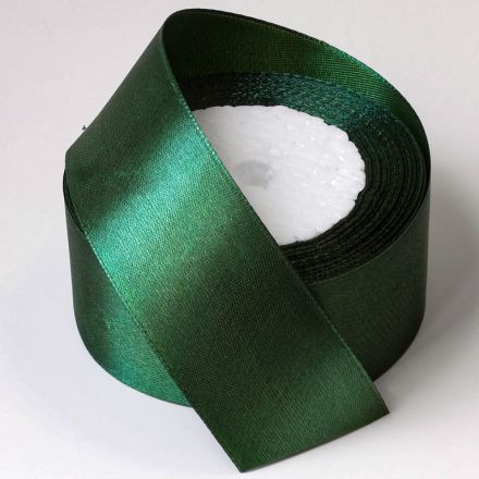 SATIN RIBBON 4.0cm - GREEN (DARK) 073 - PACKAGE 5x25yards(22m)