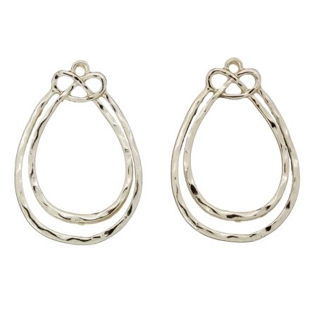 МЕТАЛНИ МЪНИСТА - ВИСУЛКА - КАПКА 05 - 24х35х1.5мм ЗЛАТИСТО  СВ. - 2 бр. Отвор-1.6мм