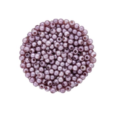 ПЛАСТМАСОВИ ПЕРЛИ МАТИРАНИ - ТОПЧЕ - 4мм ПЕПЕЛ ОТ РОЗИ 143 - 50 гр. Отвор-1.7мм (2055 бр.)