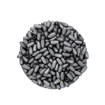 ACRYLIC IMITATION MATTE PLASTIC PEARLS - OVAL - 6x3mm GRAY 163 - PACKAGE 500g Hole-1.5mm (19500pcs.)