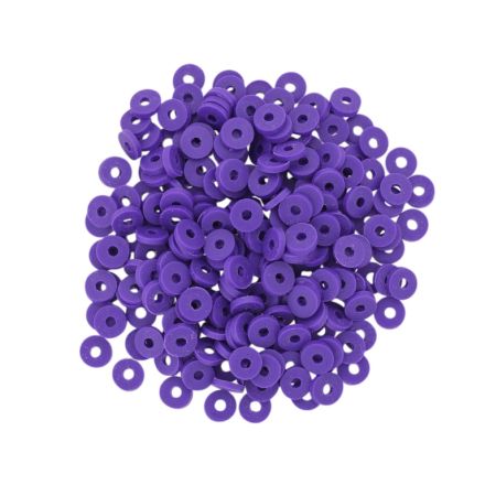 МЪНИСТА ОТ ПОЛИМЕРНА ГЛИНА ФИМО - ШАЙБА 01 - 6мм - ЛИЛАВО Т. 030 - 25 гр. (605 бр.) Отвор-2.0мм