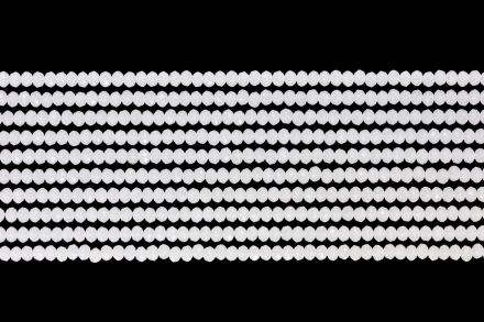GLASS BEADS - FACETED RONDELLE CRYSTALS - 2.5x2mm - MILKY - WHITE 037 - STRING (166pcs.) Hole-0.8mm