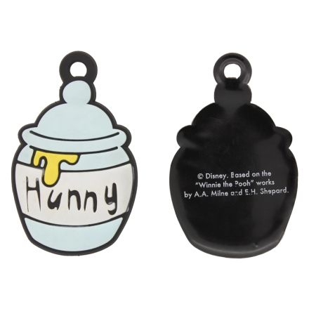 PLASTIC BEADS - RUBBER 3D - PENDANT - POT WITH HONEY 02 - 57x35x4mm BLUE (LIGHT)-WHITE-YELLOW-BLACK - PACKAGE 20pcs. Hole-5.5mm