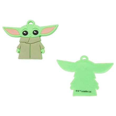 PLASTIC BEADS - RUBBER 3D - PENDANT - YODA 01 - 41x58x5mm GREEN (LIGHT)-GREEN MILITARY-PINK - PACKAGE 20pcs. Hole-4x2mm