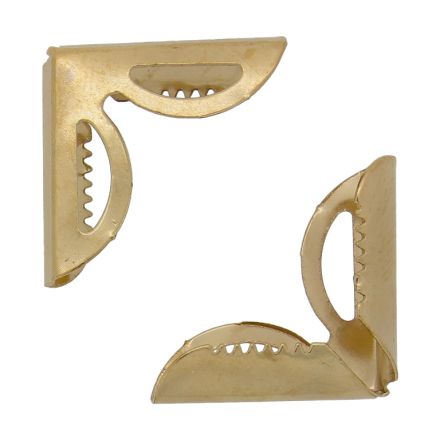 METAL CORNERS FOR DECORATION AND SCRAPBOOKING - 16x16mm - GOLD - 20pcs.