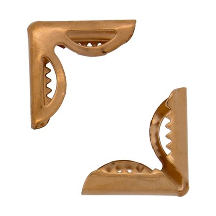 METAL CORNERS FOR DECORATION AND SCRAPBOOKING - 16x16mm - ANTIQUE BRASS (LIGHT) - 20pcs.