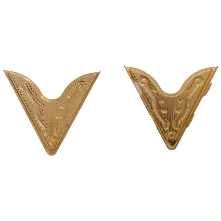 METAL CORNERS FOR DECORATION AND SCRAPBOOKING - 35x30mm - GOLD (DARK) - PACKAGE 80pcs.