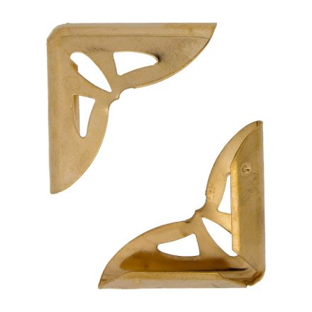 METAL CORNERS FOR DECORATION AND SCRAPBOOKING - 23x23mm - GOLD - 10pcs.