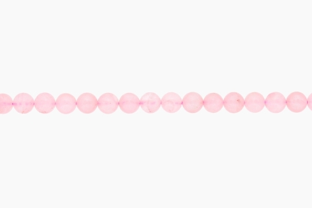 NATURAL STONE BEADS - QUARTZ PINK - 8mm - STRING (48pcs.) Hole-1.6mm
