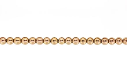 МЪНИСТА ОТ ЕСТЕСТВЕНИ КАМЪНИ - ХЕМАТИТ КАФЯВ - 8мм - НАНИЗ (48 бр.) Отвор-1.4мм