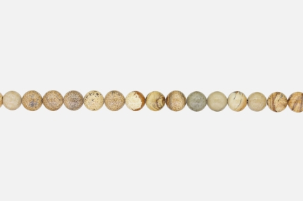 NATURAL STONE BEADS - JASPER - 8mm - STRING (48pcs.) Hole-1.6mm