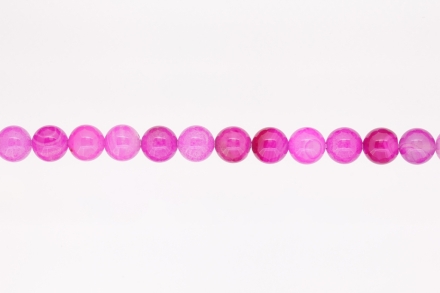 NATURAL STONE BEADS - AGATE PINK - 10mm - STRING (38pcs.) Hole-1.8mm