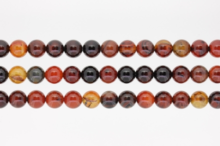 NATURAL STONE BEADS - CARNEOL - 10mm - PACKAGE (3x38pcs.) Hole-1.8mm