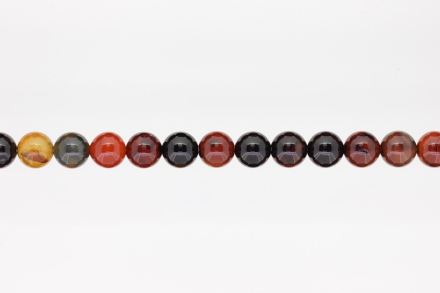 NATURAL STONE BEADS - CARNEOL - 10mm - STRING (38pcs.) Hole-1.8mm