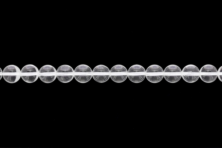 NATURAL STONE BEADS - MOUNTAIN CRYSTAL - 10mm - STRING (38pcs.) Hole-1.8mm