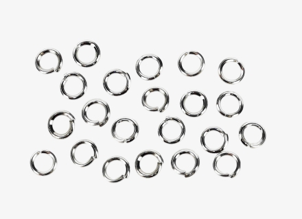 METAL ELEMENTS - JUMP RINGS - 0.7x4mm NICKEL COLOR - NICKEL FREE - 50g (1430pcs.)