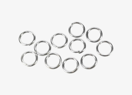 METAL ELEMENTS - JUMP RINGS - 0.7x5mm NICKEL COLOR - NICKEL FREE - 50g (1080pcs.)