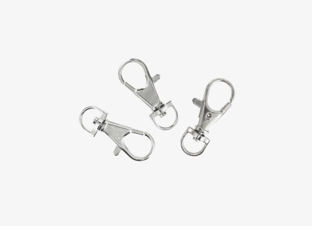 METAL ELEMENTS - SWIVEL LOBSTER CLAW CLASP - 36.5x16x5.5 MM NICKEL COLOR - NICKEL FREE - 100pcs.