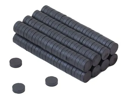 METAL ELEMENTS - FRIDGE MAGNETS BLACK ROUND -ROUND 10x3mm - PACKAGE 200pcs.