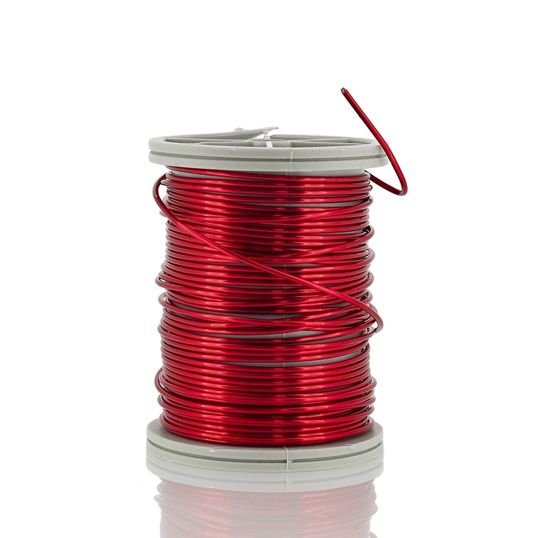 METAL ELEMENTS - COPPER WIRE - 1.0mm RED 02 - 6x6.5meters