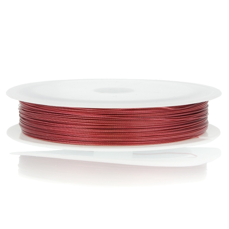 STEEL CORD - 0.45mm CORAL (DARK) 12 - 60meters