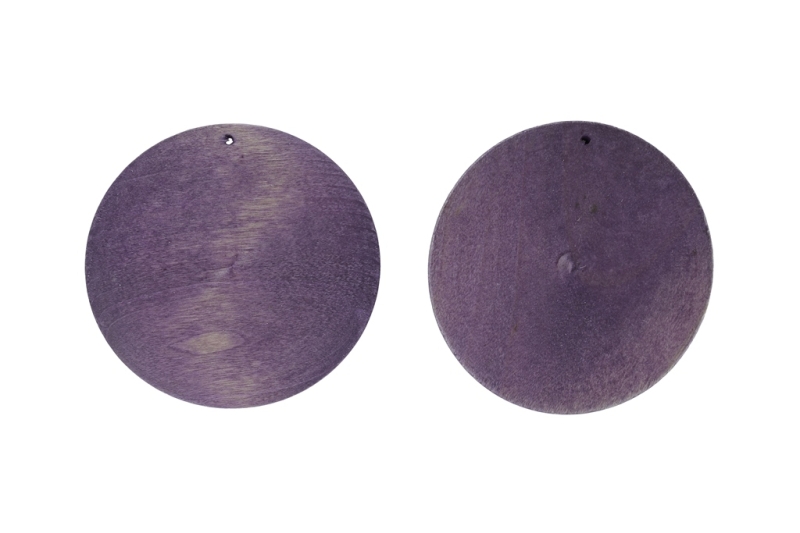 WOODEN BASICS - CIRCLE 13 - 50х5mm - PURPLE - 30pcs. Hole-2.0mm