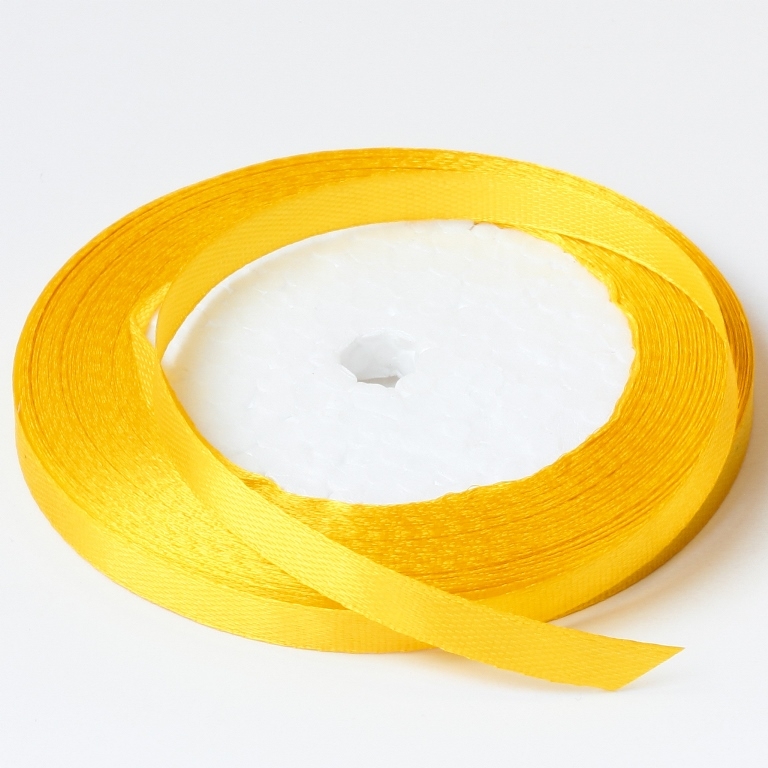 SATIN RIBBON 0.6cm - YELLOW 015 - 25yards(22m)