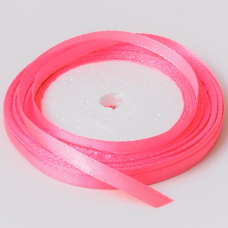 SATIN RIBBON 0.6cm - PINK (DARK) 005 - 25yards(22m)