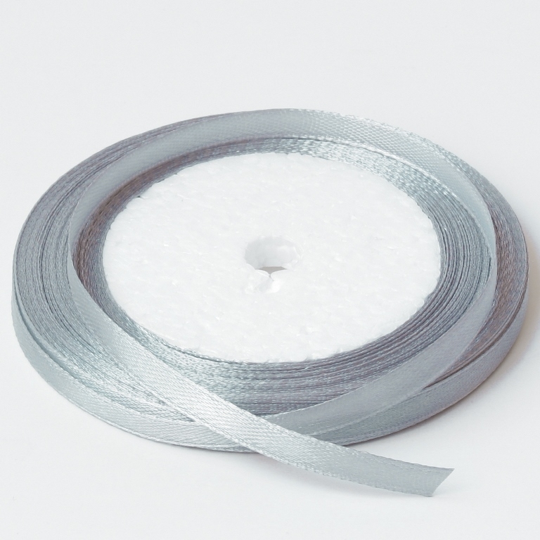 SATIN RIBBON 0.6cm - GRAY (LIGHT) 059 - 25yards(22m)