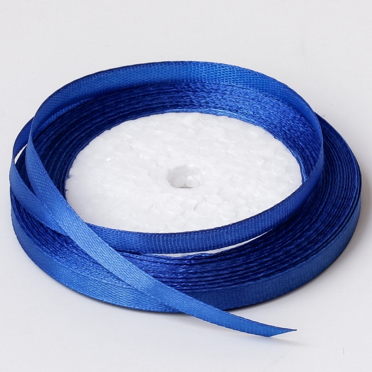 SATIN RIBBON 0.6cm - BLUE 040 - PACKAGE 10x25yards(22m)