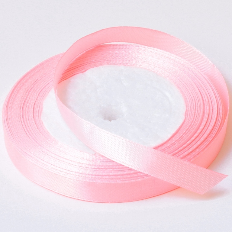 SATIN RIBBON 1.0cm - PINK 004 - PACKAGE 10х25yards(22m)