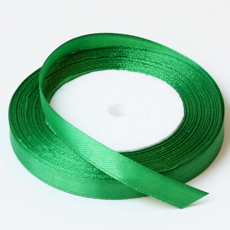 SATIN RIBBON 1.0cm - GREEN 111 - 25yards(22m)