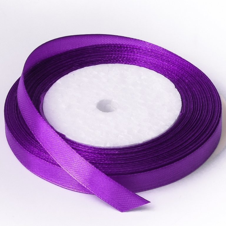 SATIN RIBBON 1.0cm - PURPLE 025 - 25yards(22m)