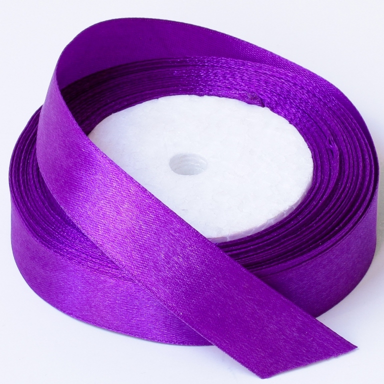 SATIN RIBBON 2.0cm - PURPLE 025 - PACKAGE 10x25yards(22m)