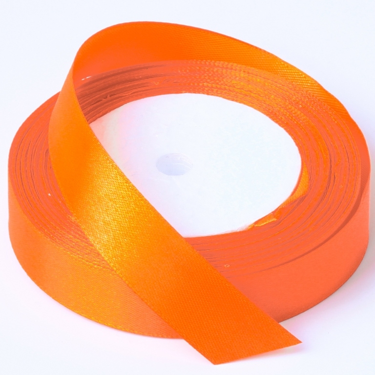 SATIN RIBBON 2.0cm - ORANGE (LIGHT) 151 - PACKAGE 10x25yards(22m)