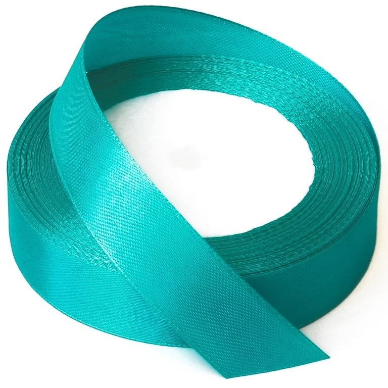 SATIN RIBBON 2.0cm - TURQUOISE BLUE (DARK) 047 - 25yards(22m)