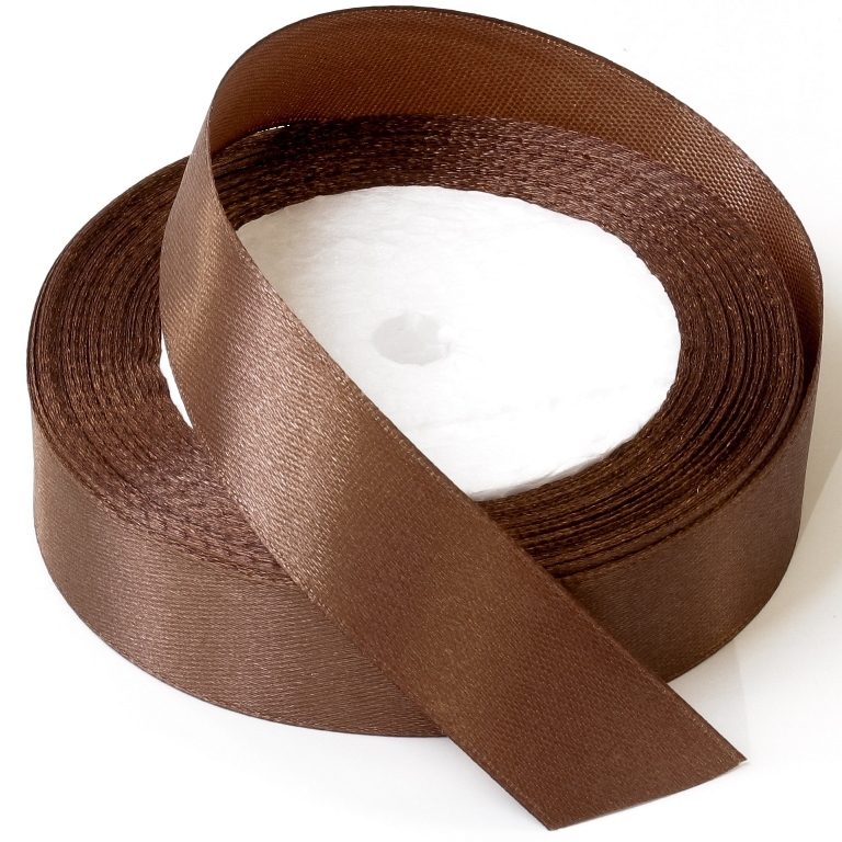 SATIN RIBBON 2.0cm - BROWN (DARK) 032 - 25yards(22m)