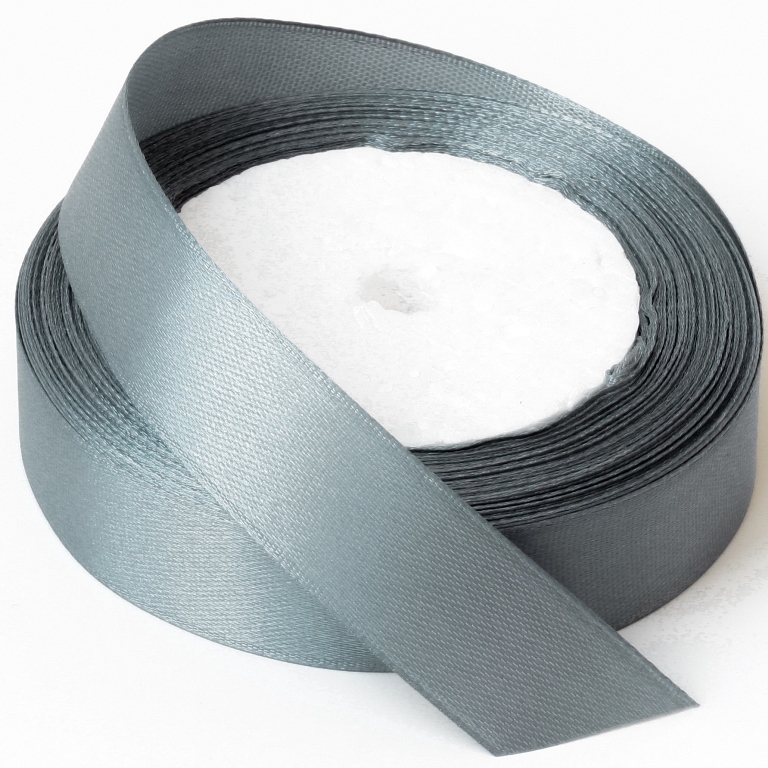 SATIN RIBBON 2.0cm - GRAY (DARK) 105 - 25yards(22m)