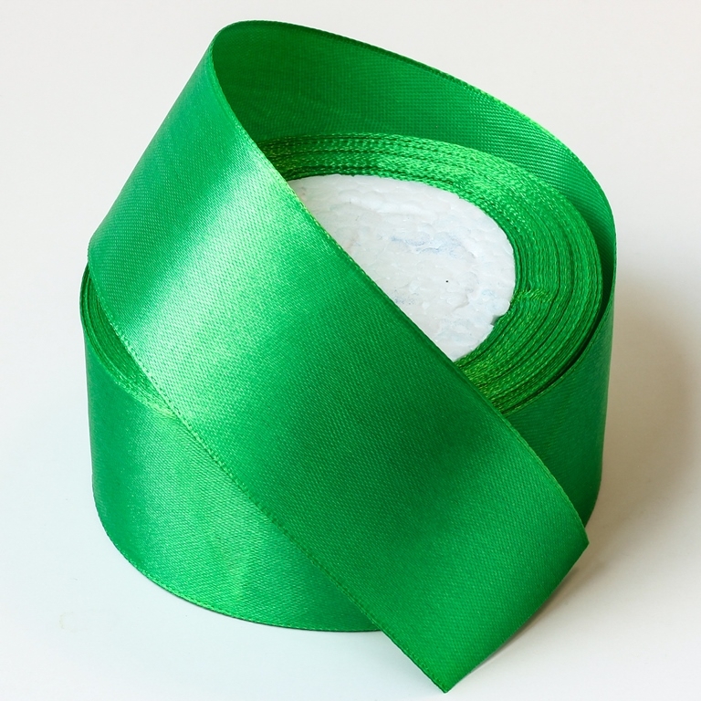 SATIN RIBBON 4.0cm - GREEN 111 - PACKAGE 5x25yards(22m)