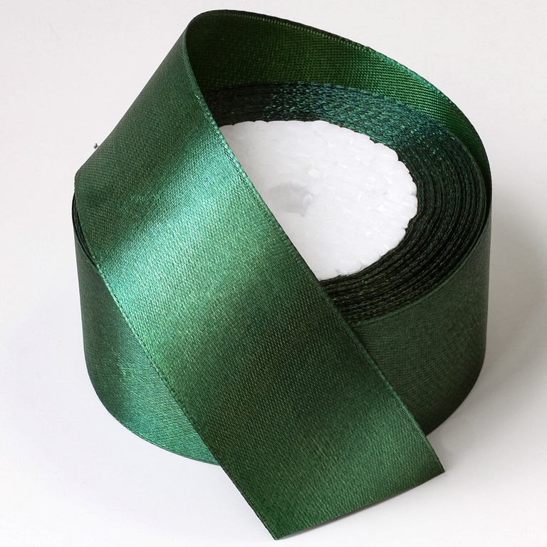 SATIN RIBBON 4.0cm - GREEN (DARK) 049 - PACKAGE 5x25yards(22m)